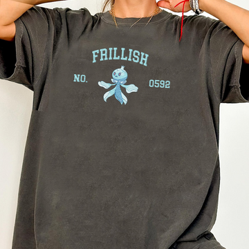 Frillish Adorable Pokémon Anime-Themed Embroidered T-Shirt,Crewneck,Hoodie-Trendy Versatile and a Thoughtful Gift for Friends,ICE-1585