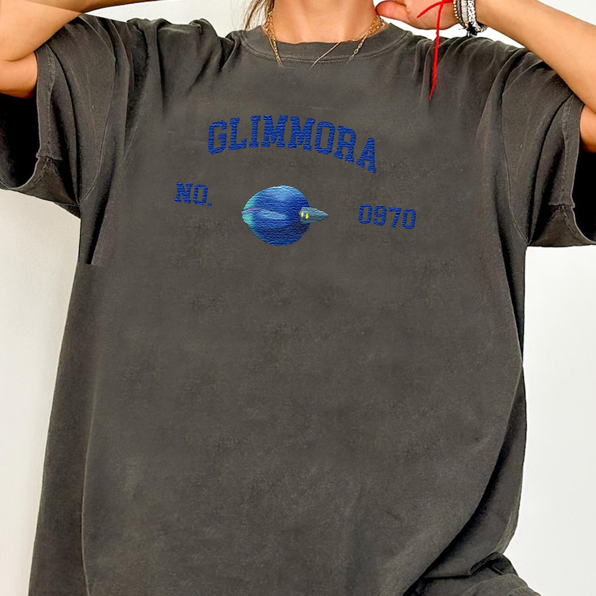 Glimmora Adorable Pokémon Anime-Themed Embroidered T-Shirt,Crewneck,Hoodie-Trendy Versatile and a Thoughtful Gift for Friends,ICE-1653