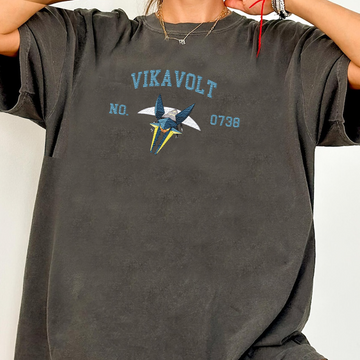 Vikavolt Adorable Pokémon Anime-Themed Embroidered T-Shirt,Crewneck,Hoodie-Trendy Versatile and a Thoughtful Gift for Friends,ICE-1562