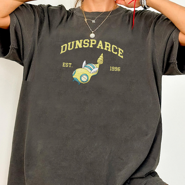 Dunsparce Adorable Pokémon Anime-Themed Embroidered T-Shirt,Crewneck,Hoodie-Trendy Versatile and a Thoughtful Gift for Friends,ICE-882