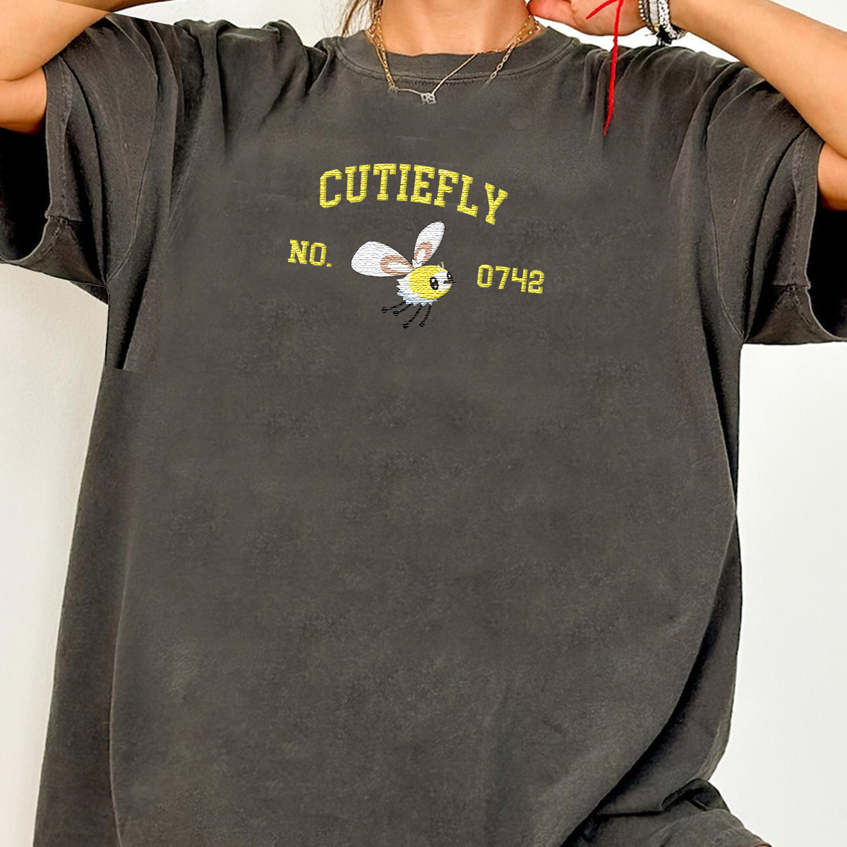 Cutiefly Adorable Pokémon Anime-Themed Embroidered T-Shirt,Crewneck,Hoodie-Trendy Versatile and a Thoughtful Gift for Friends,ICE-1407