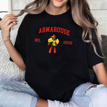 Armarouge Adorable Pokémon Anime-Themed Embroidered T-Shirt,Crewneck,Hoodie-Trendy Versatile and a Thoughtful Gift for Friends,ICE-1600