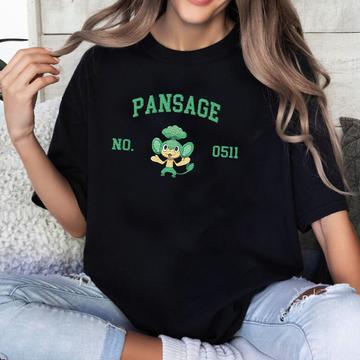 Pansage Adorable Pokémon Anime-Themed Embroidered T-Shirt,Crewneck,Hoodie-Trendy Versatile and a Thoughtful Gift for Friends,ICE-1645