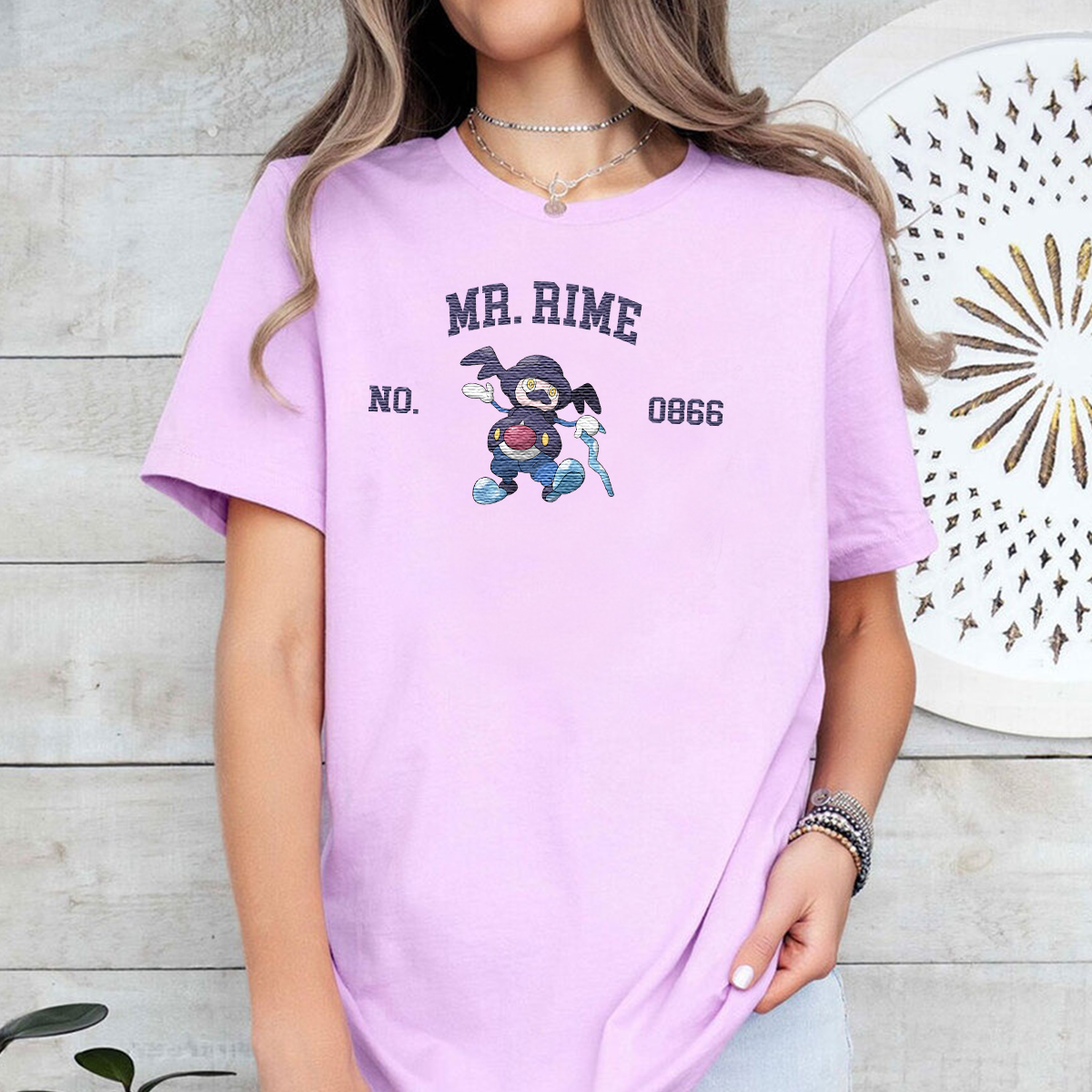 Mr.Rime Adorable Pokémon Anime-Themed Embroidered T-Shirt,Crewneck,Hoodie-Trendy Versatile and a Thoughtful Gift for Friends,ICE-1580