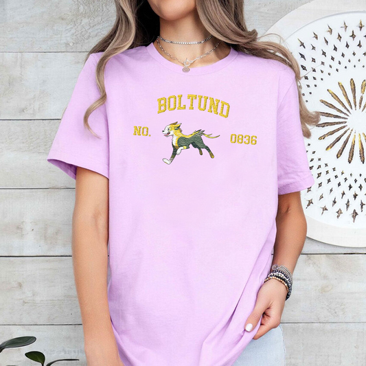 Boltund Adorable Pokémon Anime-Themed Embroidered T-Shirt,Crewneck,Hoodie-Trendy Versatile and a Thoughtful Gift for Friends,ICE-1616