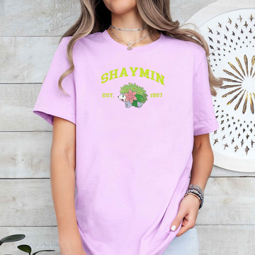 Shaymin Adorable Pokémon Anime-Themed Embroidered T-Shirt,Crewneck,Hoodie-Trendy Versatile and a Thoughtful Gift for Friends,ICE-865