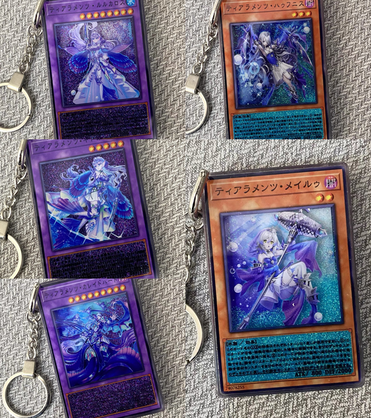 YU-GI-OH Cards Premium Liquid Motion Keychain,A Perfect Gift for YU-GI-OH fans,012