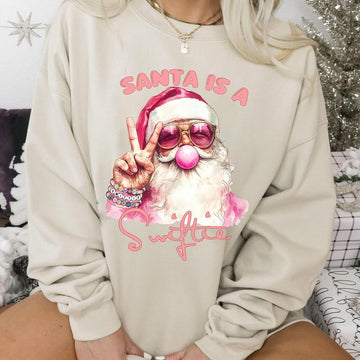 Santa ls A Sw!ftie Merry Christmas Unisex Cute T-Shirt,Crewneck,Hoodie For Gift,TS-C-972