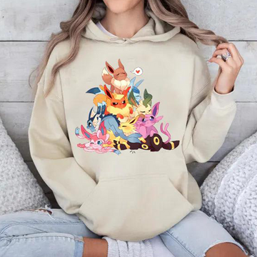 Eevee Eeveelution Slyveon Umbreon Espeon Flareon Anime Vintage Kawaii T-Shirt,Crewneck,Hoodie,For Christmas Gift,TS-C-975