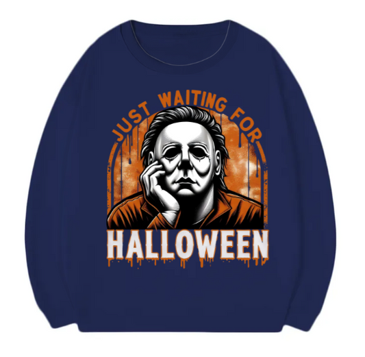 Just Waiting For Halloween Crewneck,Gift For All,TS-CT-832