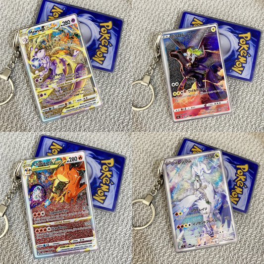 Pokemon Cards Premium Liquid Motion Keychain,A Perfect Gift for Pokemon fans,011