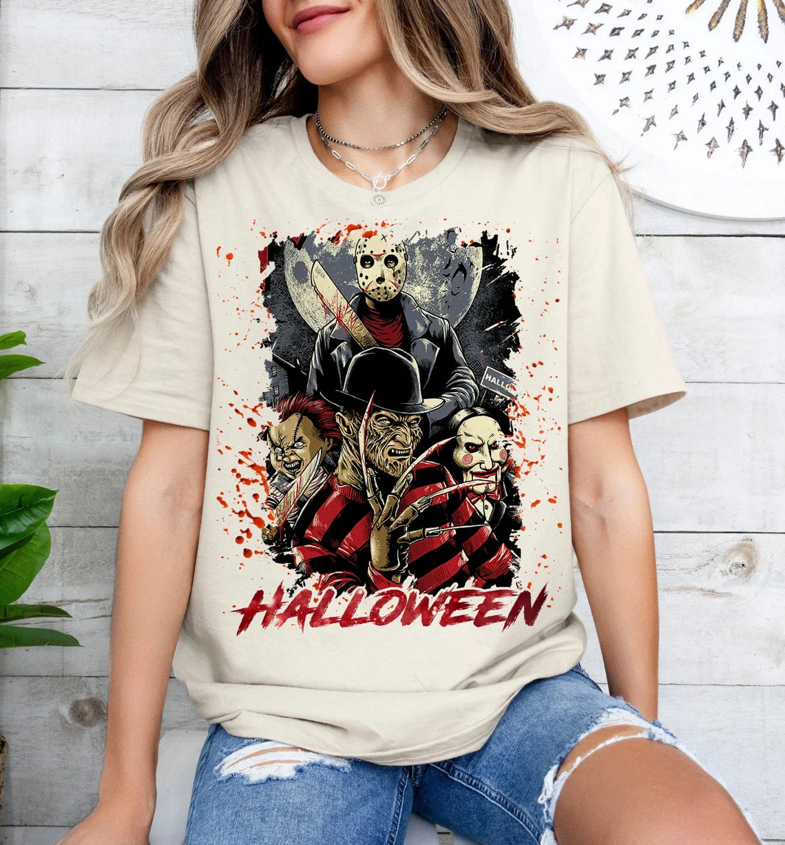 Scary Movie Characters Halloween T-Shirt,Crewneck,Hoodie,TS-Y-737