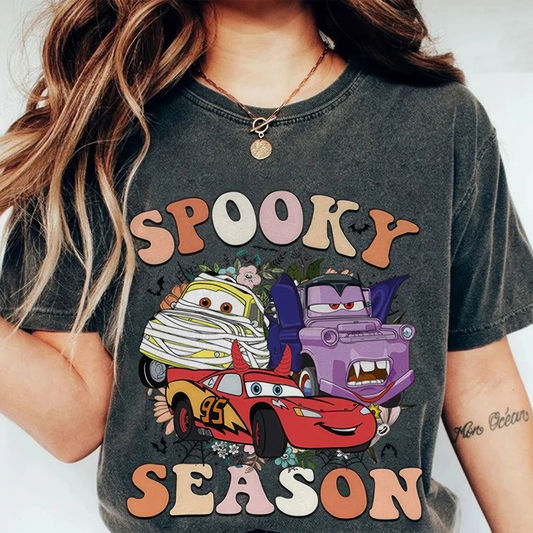 Spooky Season Lightning McQueen Halloween Cars T-Shirt,TS-CT-794