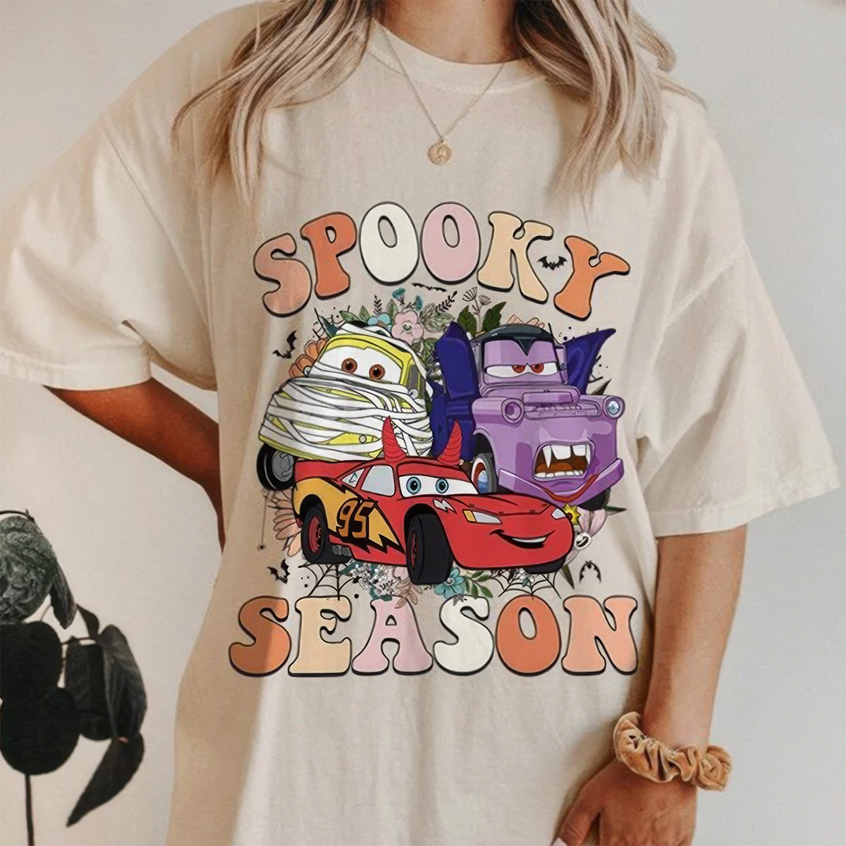 Gruselige Jahreszeit Lightning McQueen Halloween Cars T-Shirt, TS-CT-794