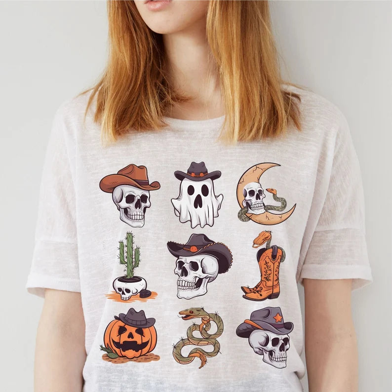 Coquette Bow Halloween Spooky Season T-Shirt,Crewneck,Hoodie,TS-CT-788