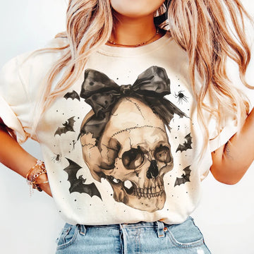 Halloween Skull Bow Skeleton Crewneck,Gift For All,TS-CT-775