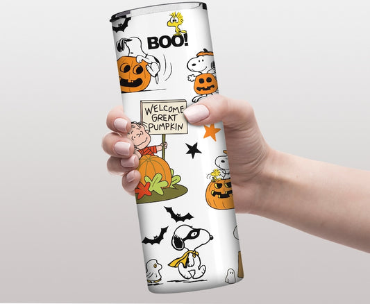 Welcome Great Pumpkin Snoopy Halloween 20oz Tumbler,C-L-828