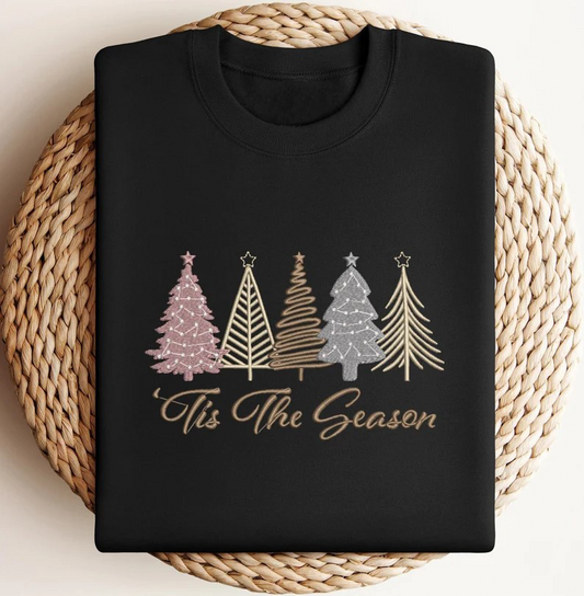 Personalized Christmas Trees Embroidered Sweatshirt,Christmas Gift,TS-L-604