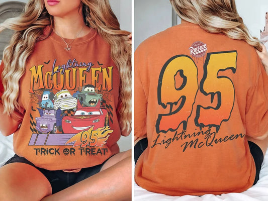 Halloween Disney Pixar Cars Characters McQueen T-Shirt,Crewneck,Hoodie,TS-CT-808