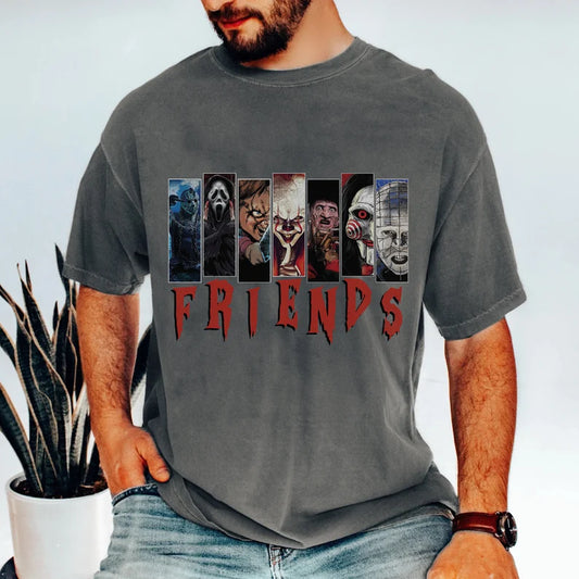 Friends Horror Characters Happy Halloween Crewneck,Gift For All ,TS-Y-732