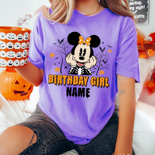 Custom Cartoon Halloween Family Birthday T-Shirt,Custom Name,TS-CT-767