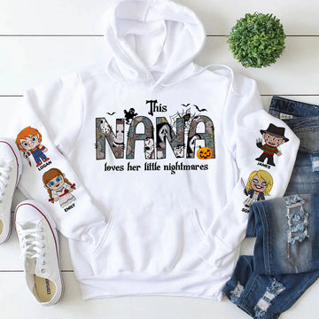 This NANA Loves Her Little Nightmares Personalized Halloween Scary T-Shirt,Crewneck,Hoodie,TS-L-865